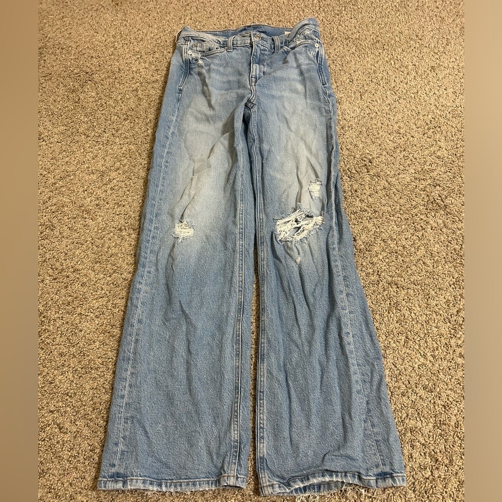 AYR Jeans The Secret Sauce Wide Leg Baggy High Rise Made in LA Blue Size 26S